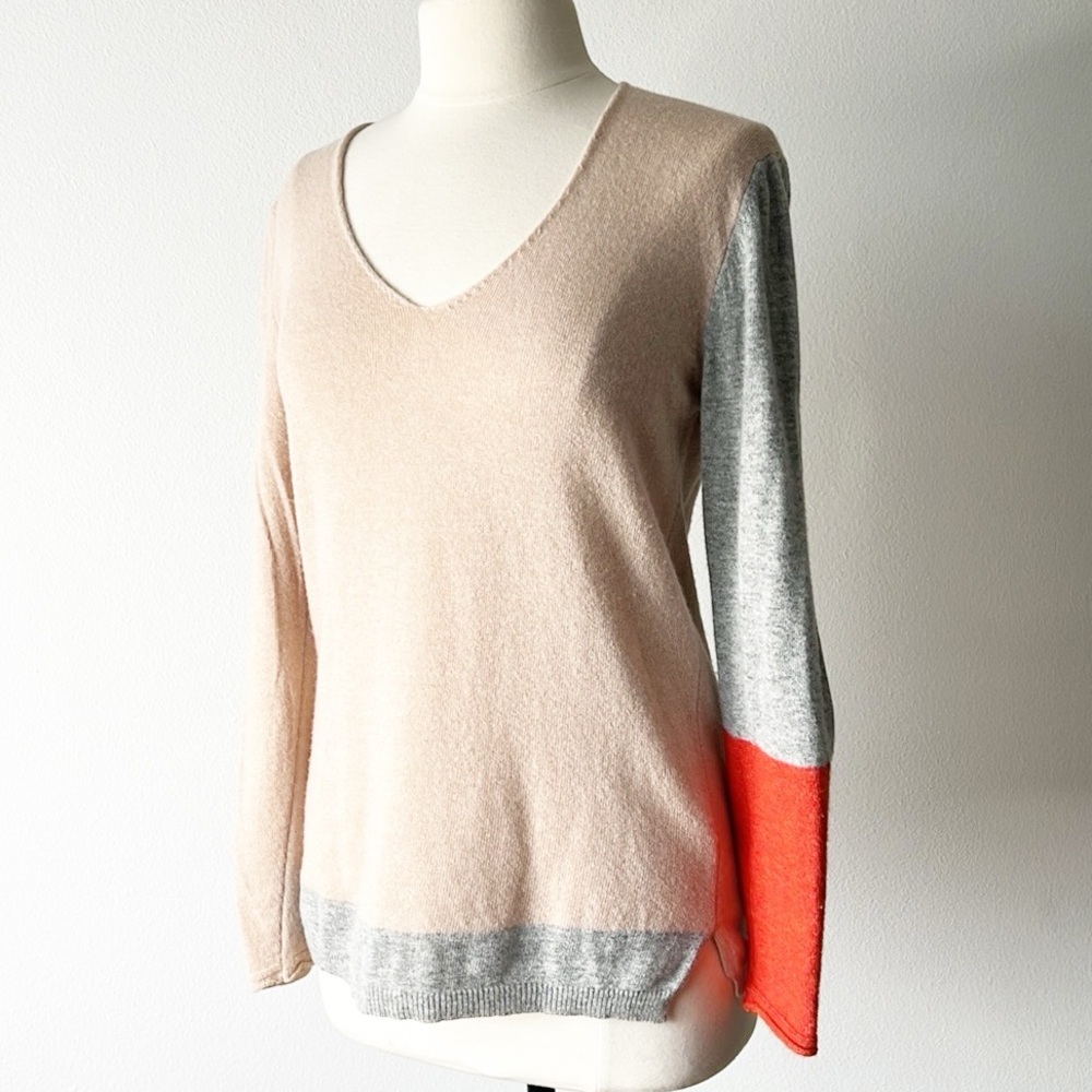 Sita Murt Ronni Abstract Cream Multicolor Crew Neck Knit Sweater